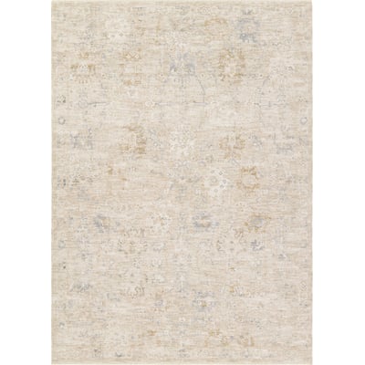 Vekhea Upal Tan/White Area Rug