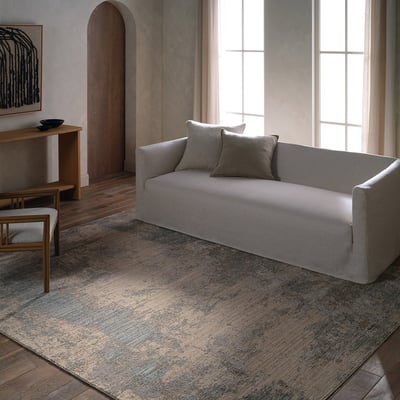 Zein Keya Tan/Blue Area Rug
