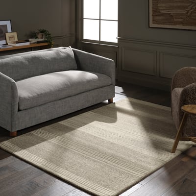 Bradley Shay Tan/Grey Wool Hand-Tufted Area Rug