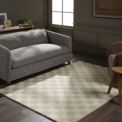 Bradley Hayes White/Tan Wool Hand-Tufted Area Rug