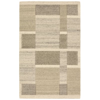 Bradley Tate Tan/Brown Wool Hand-Tufted Area Rug