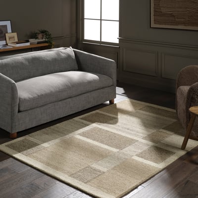 Bradley Tate Tan/Brown Wool Hand-Tufted Area Rug