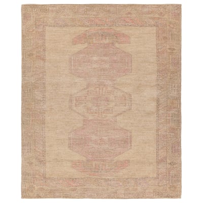 Elaine Adler Tan/Orange Jute/Cotton Handwoven Area Rug