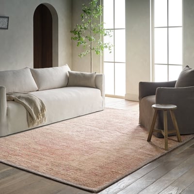 Elaine Adler Tan/Orange Jute/Cotton Handwoven Area Rug