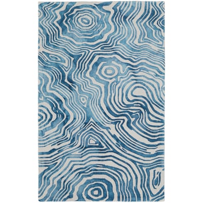 Lorrain 6108920F Blue/Ivory Wool Hand-Tufted Area Rug