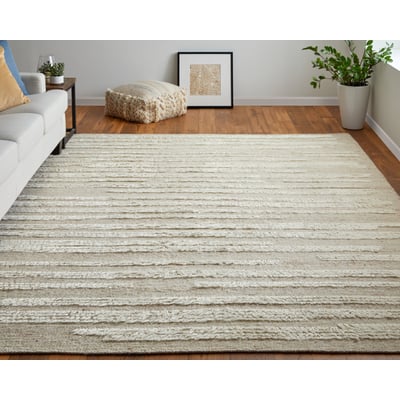 Ashby ASH8910F Ivory/Beige Wool Handwoven Area Rug