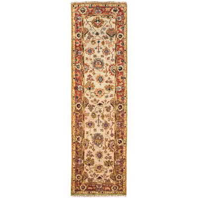 Carrington 9826805F Beige/Rust Wool Hand-Knotted Area Rug
