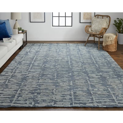 Berwyn T12T6005 Blue Wool Hand-Knotted Area Rug