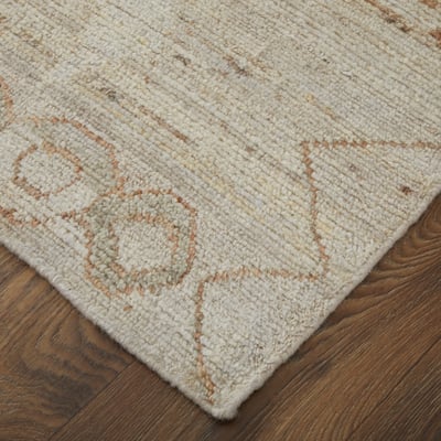 Kasbah KAS69G1F Beige Wool Hand-Knotted Area Rug