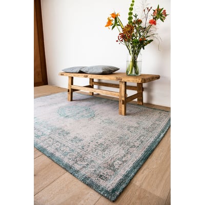 Fading World Medallion Non-Slip Backing Area Rug