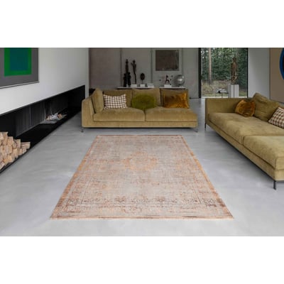 Fading World Medallion Non-Slip Backing Area Rug