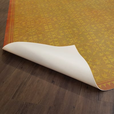 Classic Vintage Vinyl Pattern 21 Non-Slip Backing Area Rug