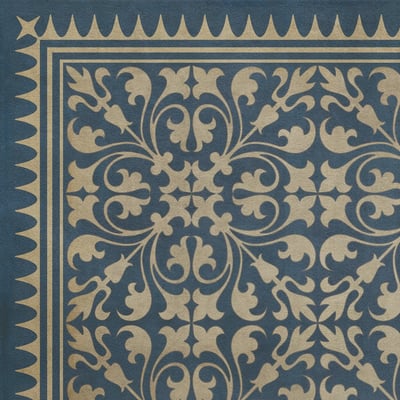 Classic Vintage Vinyl Pattern 21 Non-Slip Backing Area Rug