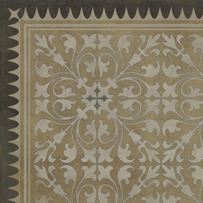 Classic Vintage Vinyl Pattern 21 Non-Slip Backing Area Rug