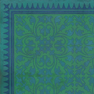 Classic Vintage Vinyl Pattern 21 Non-Slip Backing Area Rug