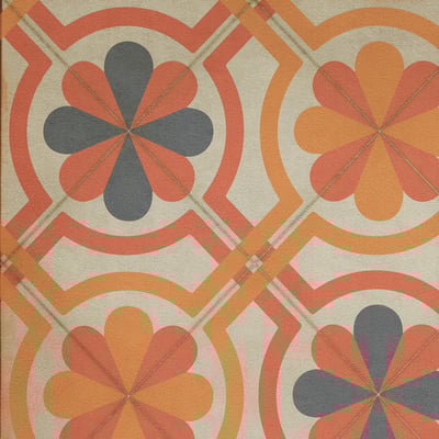 Classic Vintage Vinyl Pattern 19 Non-Slip Backing Area Rug