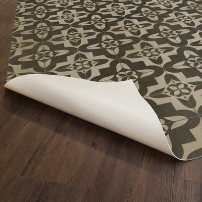 Classic Vintage Vinyl Pattern 33 Non-Slip Backing Area Rug