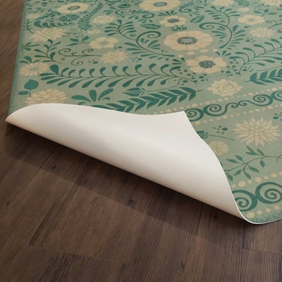 Classic Vintage Vinyl Pattern 36 Non-Slip Backing Area Rug