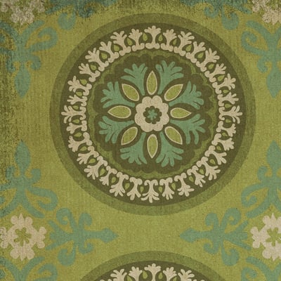 Classic Vintage Vinyl Pattern 43 Non-Slip Backing Area Rug