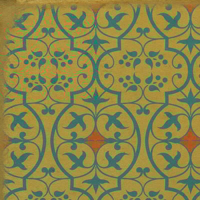 Classic Vintage Vinyl Pattern 51 Non-Slip Backing Area Rug