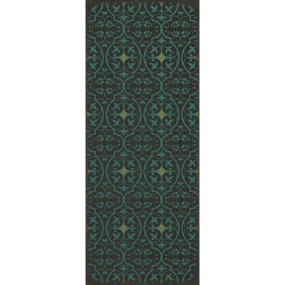Classic Vintage Vinyl Pattern 51 Non-Slip Backing Area Rug