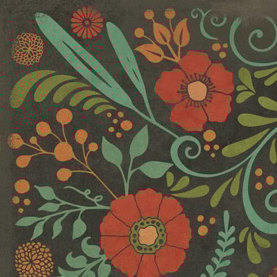 Classic Vintage Vinyl Pattern 36 Non-Slip Backing Area Rug