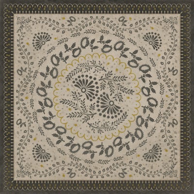 Williamsburg Vintage Vinyl Cozens Non-Slip Backing Area Rug