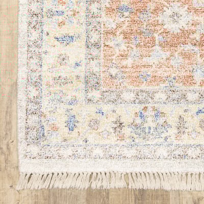 Malabar 45305 Orange/Blue Handmade Area Rug