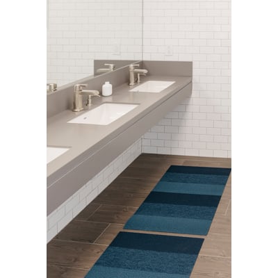 Shag Marbled Stripe Non-Slip Backing Outdoor Area Rug