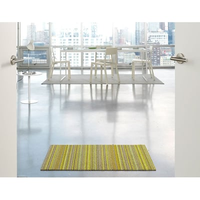 Shag Skinny Stripe Non-Slip Backing Outdoor Area Rug