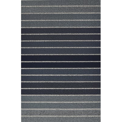 Shag Block Stripe Non-Slip Backing Outdoor Area Rug