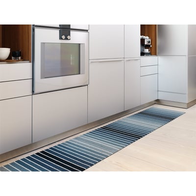 Shag Block Stripe Non-Slip Backing Outdoor Area Rug