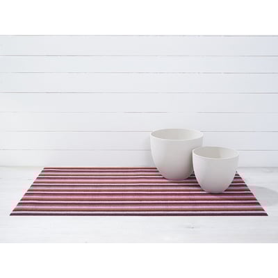 Shag Even Stripe Non-Slip Backing Outdoor Area Rug