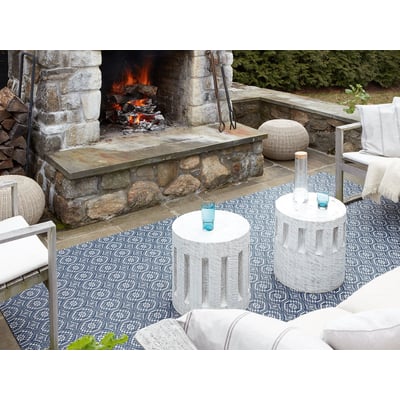 Woven Overshot Non-Slip Backing Outdoor Area Rug
