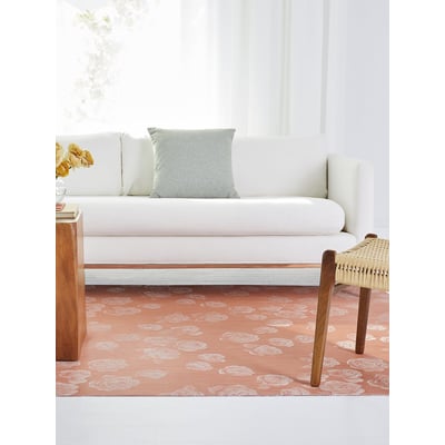 Woven Rosette Non-Slip Backing Outdoor Area Rug