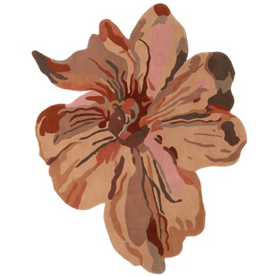 Flora Bloom 3 Pink Wool Hand-Tufted Area Rug
