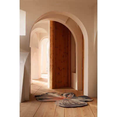 Flora Bloom 4 Grey Wool Hand-Tufted Area Rug