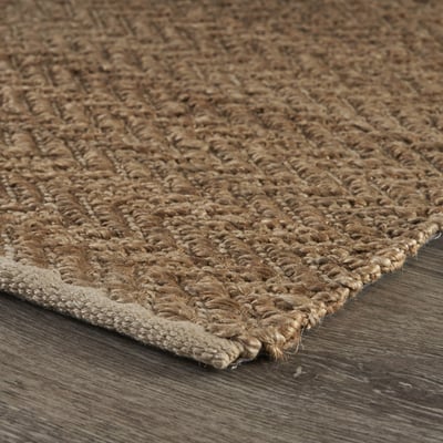 Nathalia Kelly Tan Jute Handwoven Area Rug