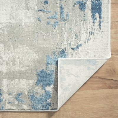 Lynnette Lina Grey/Blue Area Rug