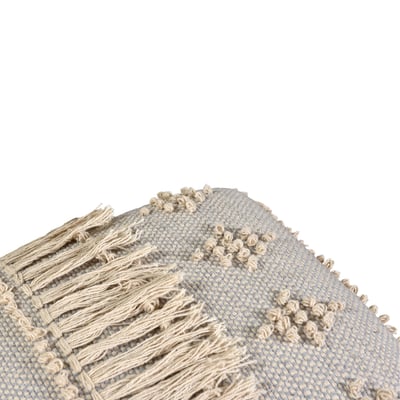 Alison Roy Bench Grey/Ivory Cotton Handmade