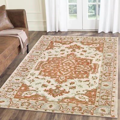 Mories Ravy Wool/Cotton Hand-Tufted Area Rug
