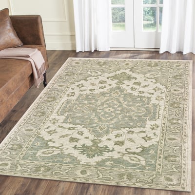 Mories Ravy Wool/Cotton Hand-Tufted Area Rug