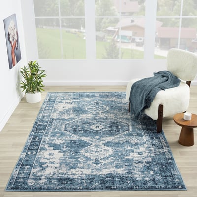 Eastbourn Remi Machine-Washable Printed Area Rug