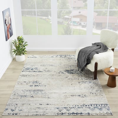 Eastbourn Ron Machine-Washable Printed Area Rug