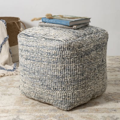 Briar Pouf Paige Wool/Jute Handmade