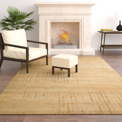 Hollis Grace Natural Jute/Cotton Handwoven Area Rug