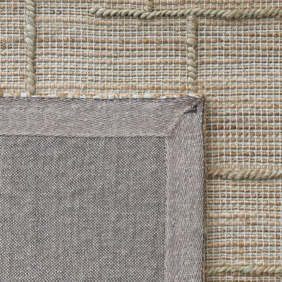 Hollis Lark Bleach Jute/Cotton Handwoven Area Rug