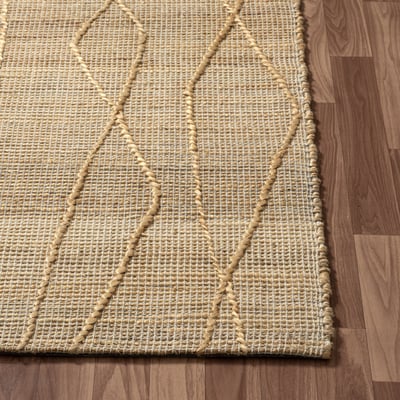 Hollis Wren Natural Jute/Cotton Handwoven Area Rug