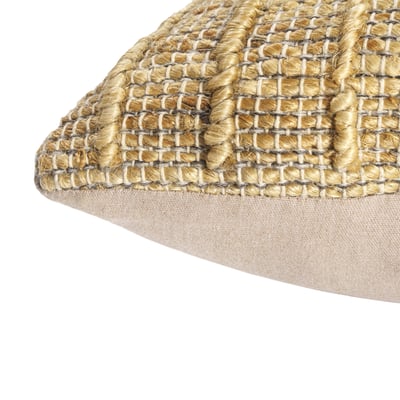 Hollis Pillow Anya Natural Jute/Cotton Handmade