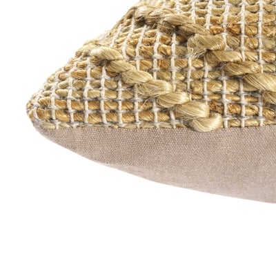 Hollis Pillow Doris Natural Jute/Cotton Handmade